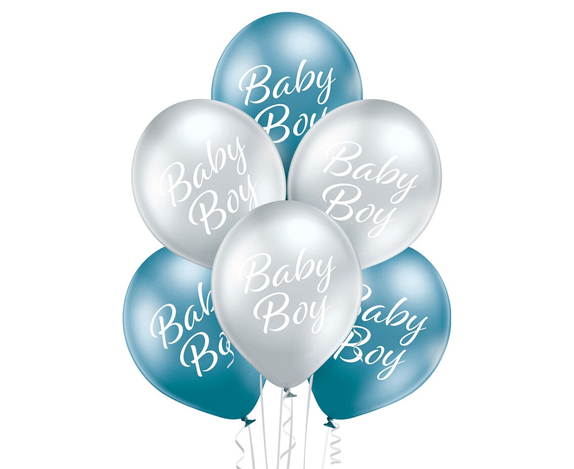 Lateksa balons, 30 cm,  "Baby boy" - 1 gab.