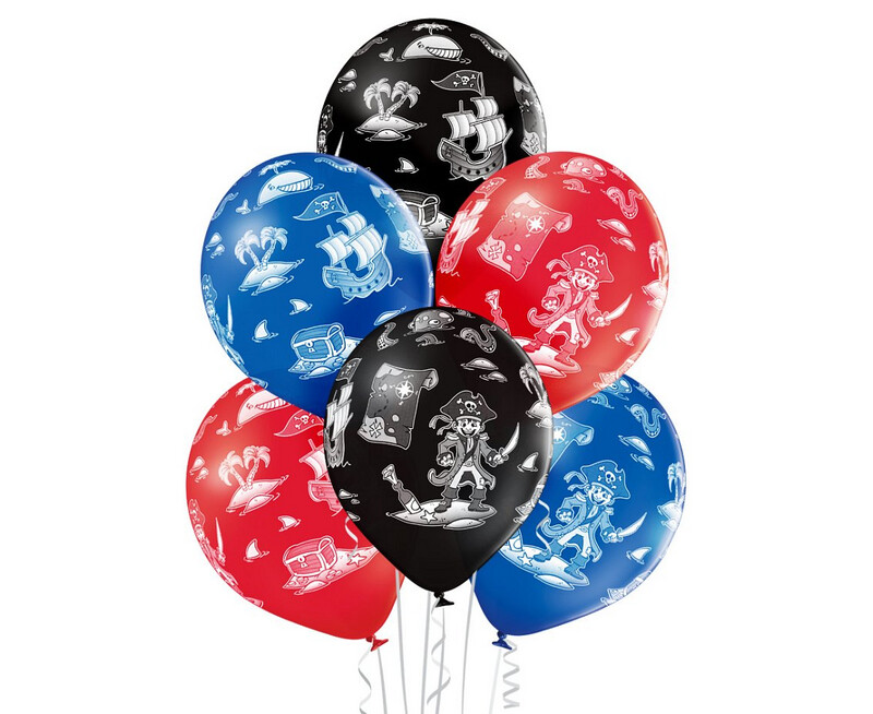 Lateksa balons, 30 cm,  "Pirāti" - 1 gab.