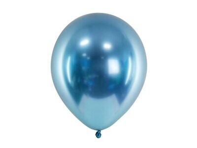 Hromēts lateksa balons, 30 cm, zila krāsa - 1 gab.