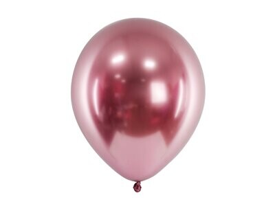Hromēts lateksa balons, 30 cm, rozā krāsa - 1 gab.