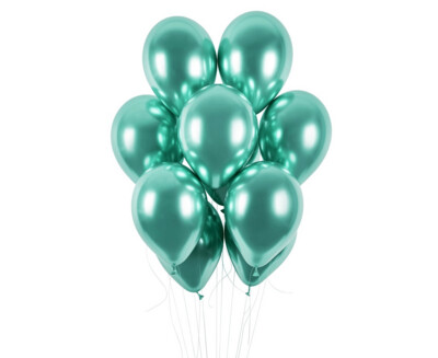 Hromēts lateksa balons, 30 cm, zaļa krāsa - 1 gab.