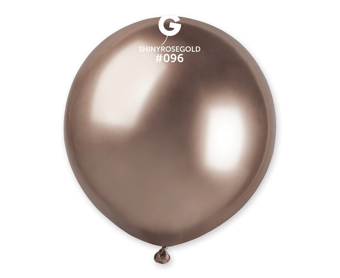 Hromēts lateksa balons, 48 cm, rozā zelta krāsa - 1 gab.