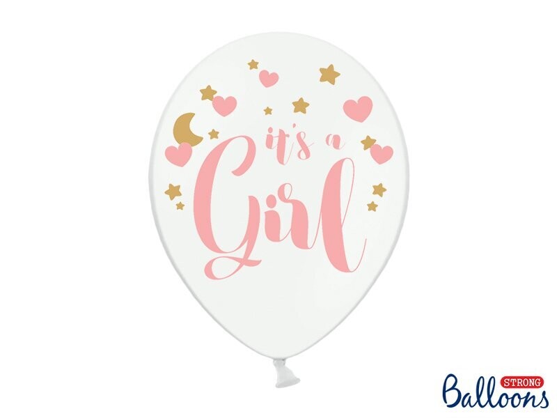Lateksa balons, 30 cm,  "Its a Girl" - 1 gab.