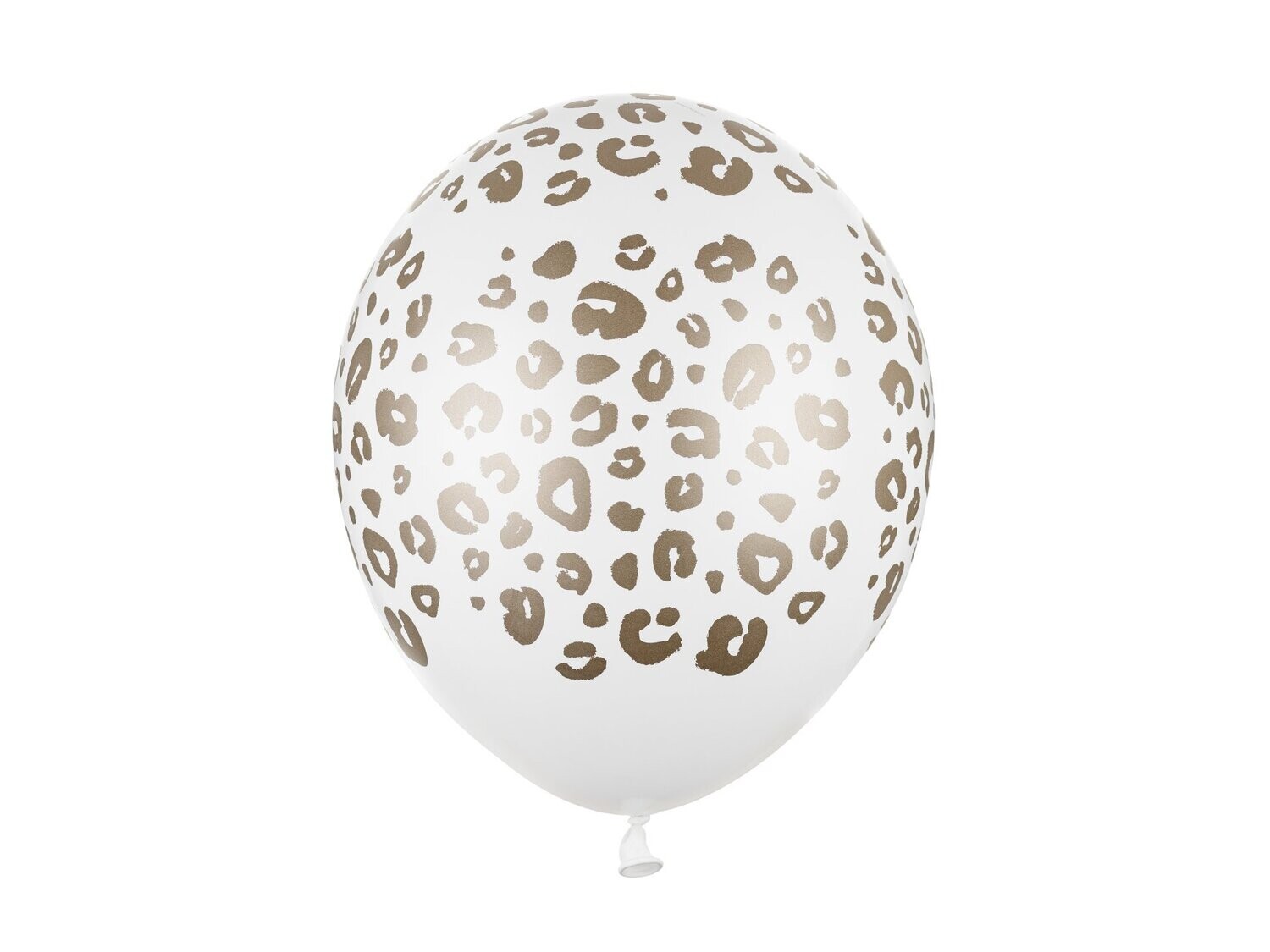 Lateksa balons, 30 cm, ar leoparda rakstu, balta krāsa - 1 gab.
