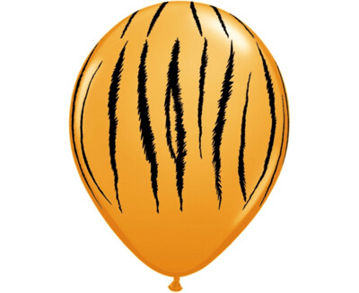 Lateksa balons, 28 cm, ar tīģera rakstu, perlamutra, zelta krāsa - 1 gab.