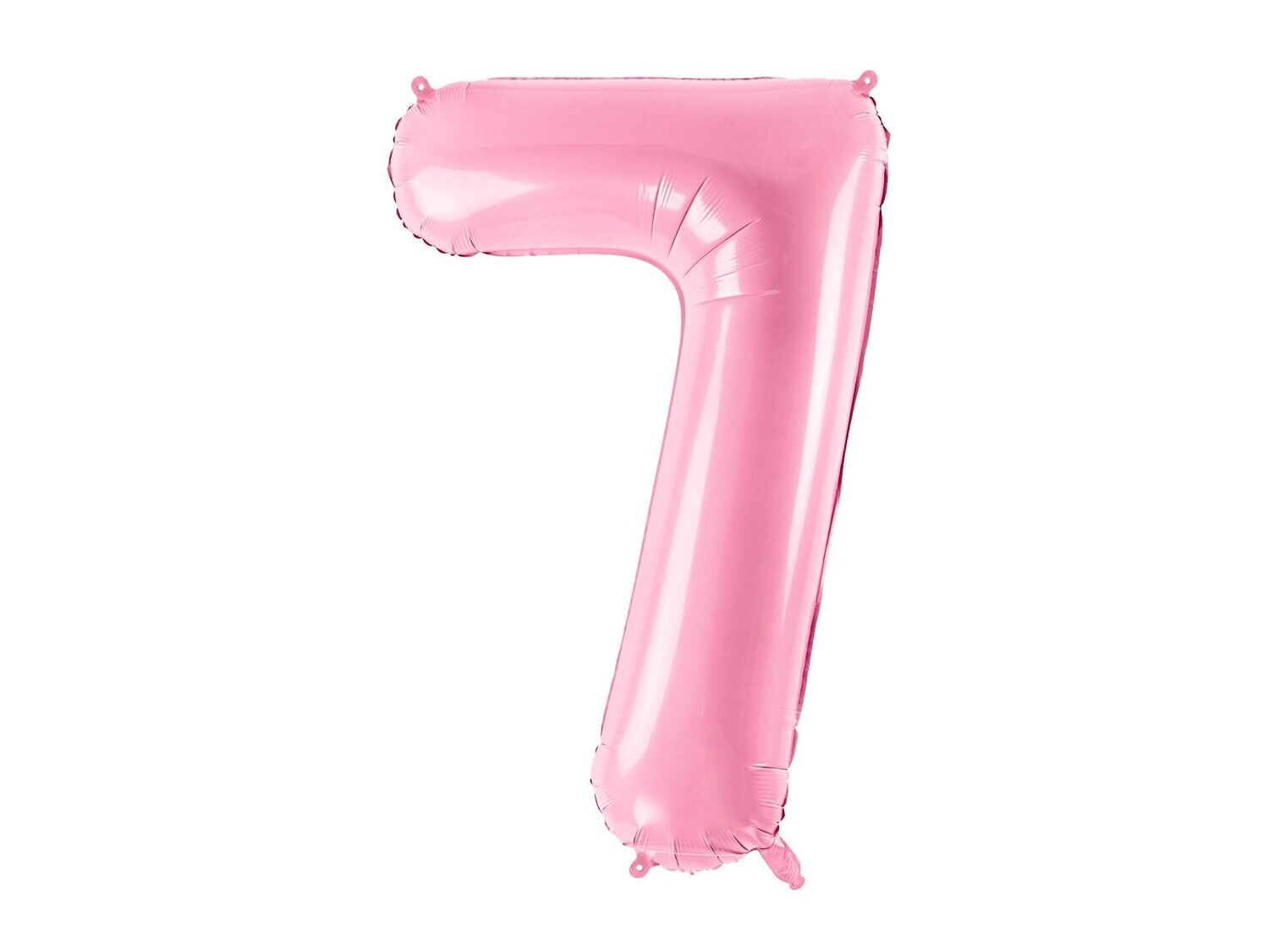 Folijas balons – cipars  "7", 86 cm, gaiši rozā krāsa