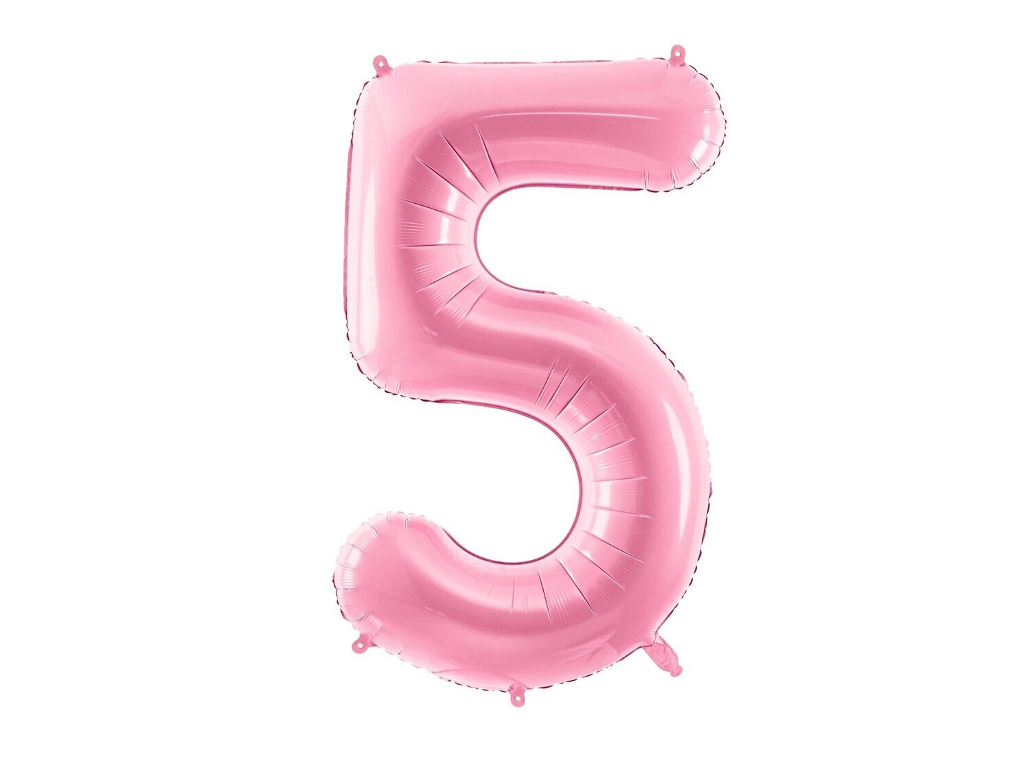 Folijas balons – cipars "5", 86 cm, gaiši rozā krāsa