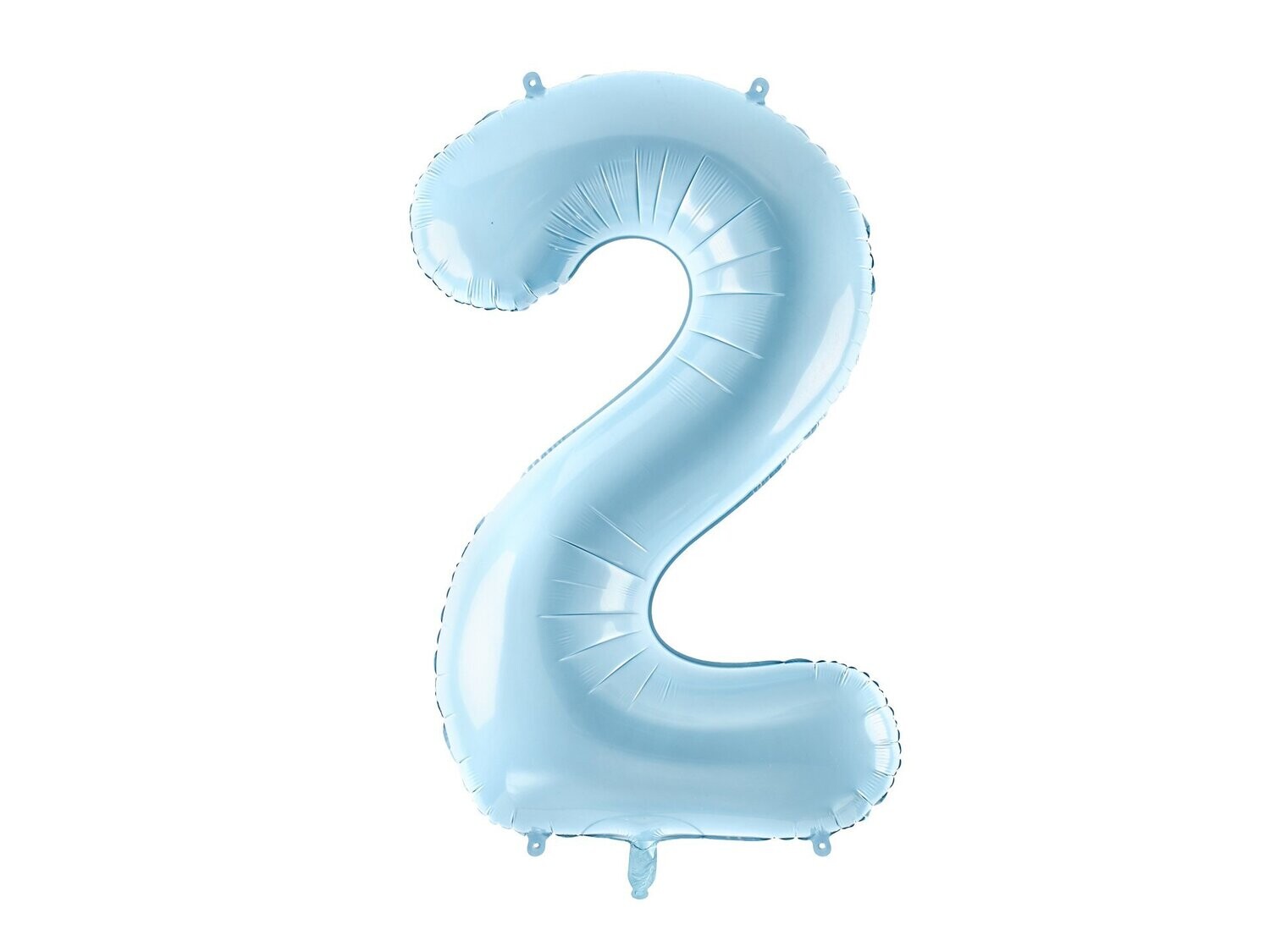 Folijas balons – cipars "2", 86 cm, gaiši zila krāsa