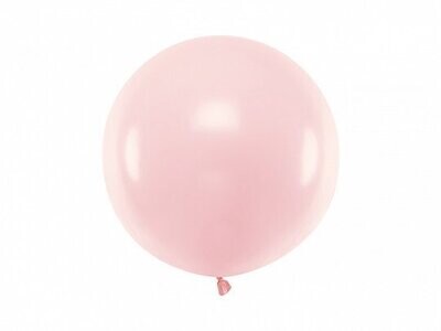Lateksa balons, 60 cm, maigi rozā krāsa