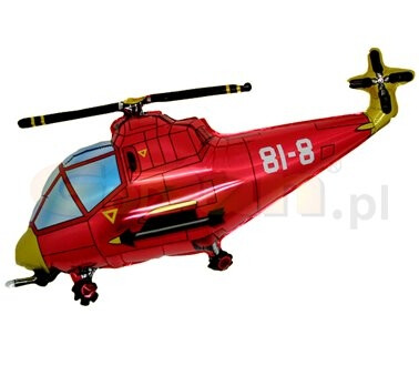 Folijas balons "Helikopters", 61 cm, sarkana krāsa