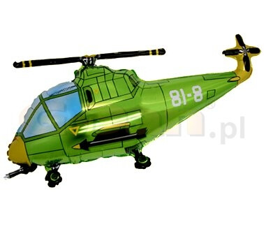 Folijas balons "Helikopters", 61 cm, zaļa krāsa
