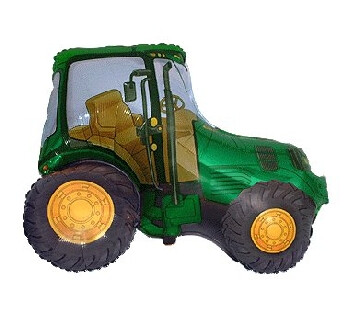 Folijas balons "Traktors", 80cm, zaļa krāsa