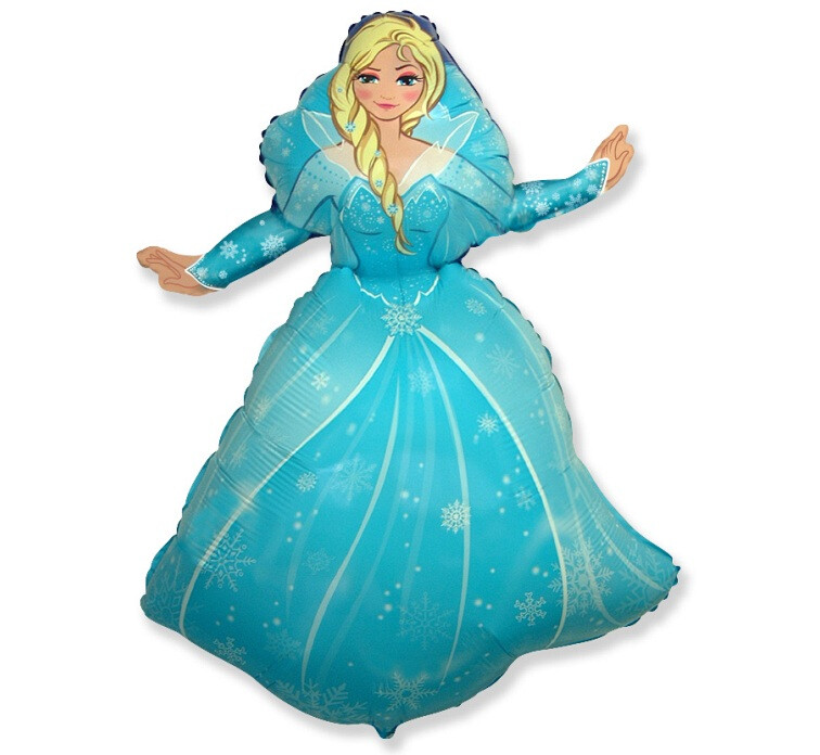 Folijas balons "Princese Elza", 61 cm, gaiši zila krāsa