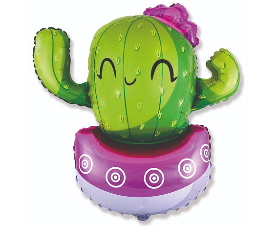 Folijas balons "Kaktuss", 61 cm, rozā krāsa