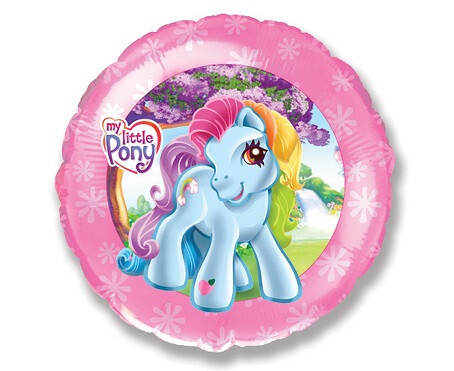Folijas balons "My Little Pony", apaļš, 46 cm, rozā krāsa