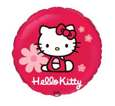 Folijas balons "Hello Kitty", apaļš, 46 cm