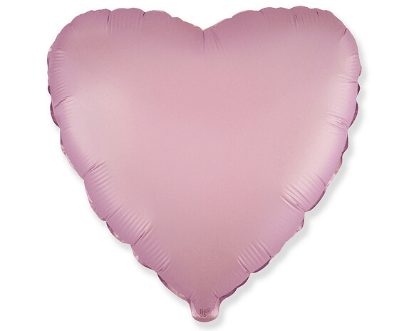 Folijas balons "Sirds", matēts, 46 cm, gaiši violeta krāsa