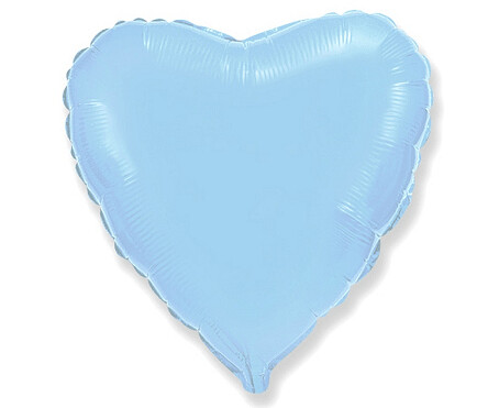 Folijas balons "Sirds", 46 cm, gaiši zila krāsa