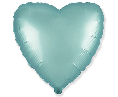 Folijas balons "Sirds", matēts, 46 cm, gaiši zila krāsa