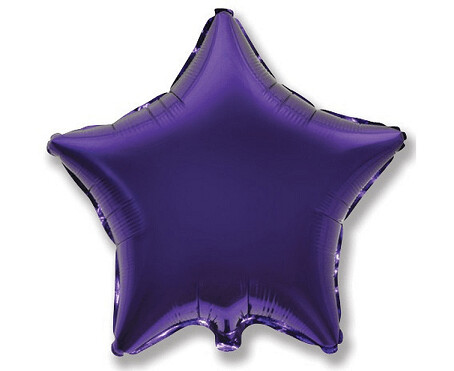 Folijas balons "Zvaigzne", 48 cm, tumši violeta krāsa