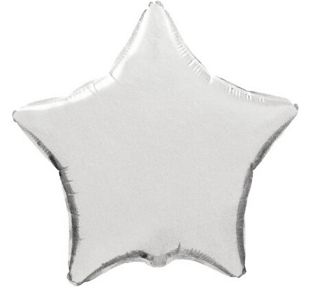 Folijas balons "Zvaigzne", 48 cm, sudraba krāsa