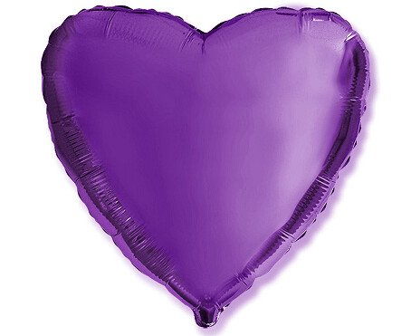 Folijas balons "Sirds", 48 cm, tumši violeta krāsa