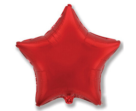 Folijas balons "Zvaigzne", 48 cm, sarkana krāsa