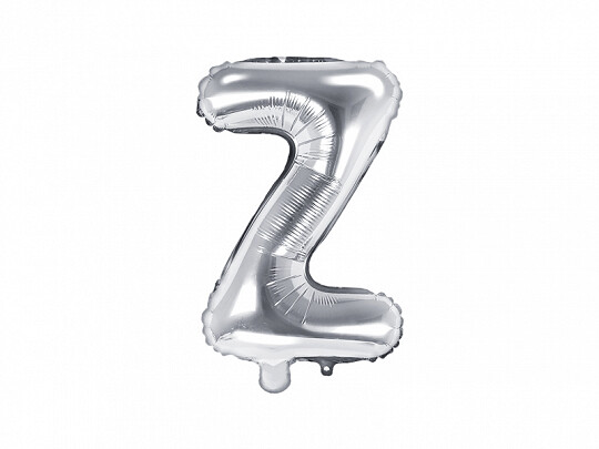 Folijas balons – burts "Z", 35 cm, sudraba krāsa