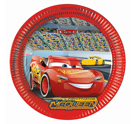 Šķīvji "Cars", 23 cm, 8 gab.