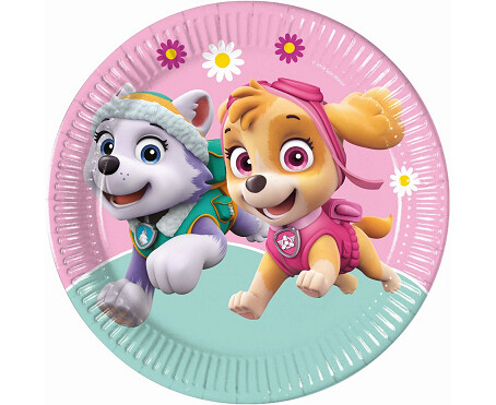 Šķīvji "Paw Patrol girl", 20 cm, 8 gab.
