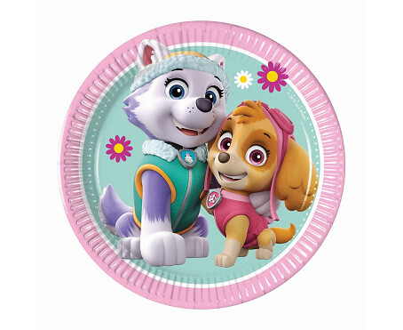Šķīvji "Paw Patrol girl", 23 cm, 8 gab.