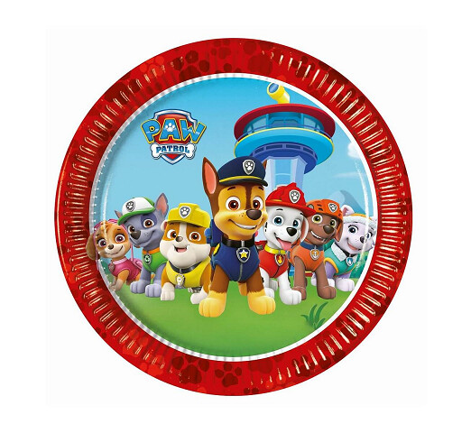 Šķīvji "Paw Patrol", 20 cm, 8 gab.