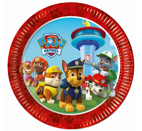 Šķīvji "Paw Patrol", 23 cm, 8 gab.