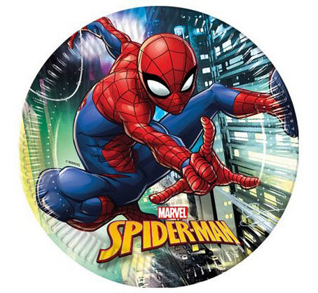 Šķīvji "Spiderman", 23 cm, 8 gab.