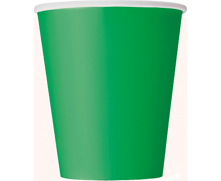 Glāzes 270 ml, zaļa krāsa, 14 gab.