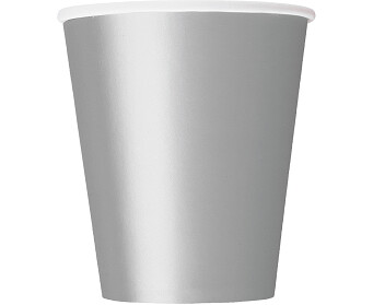 Glāzes 270 ml, sudraba krāsa, 14 gab.
