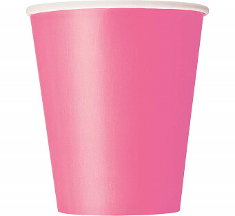 Glāzes 270 ml, rozā krāsa, 14 gab.