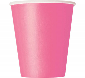 Glāzes 270 ml, rozā krāsa, 14 gab.