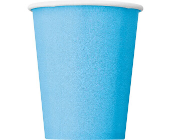 Glāzes 270 ml, gaiši zila krāsa, 14 gab.