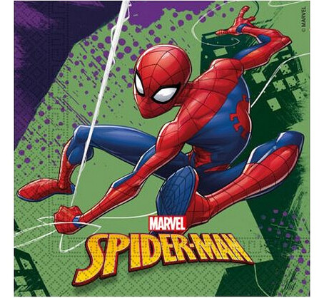 Salvetes "Spiderman", 33x33cm, 20 gab.