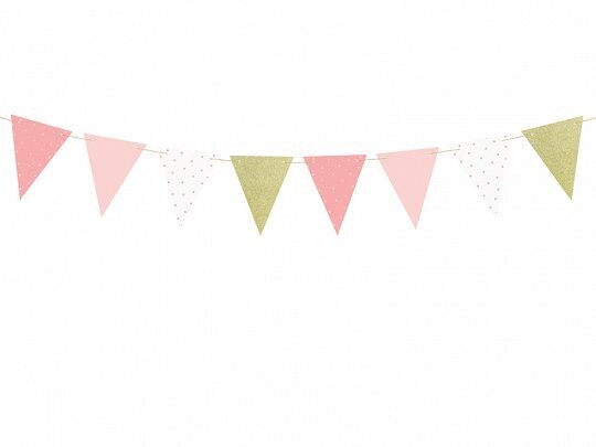 Karodziņi "1st Birthday", 1,3 m , rozā krāsa
