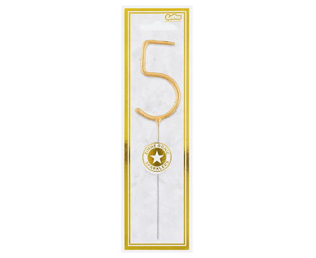 Brīnumsvece cipars "5".