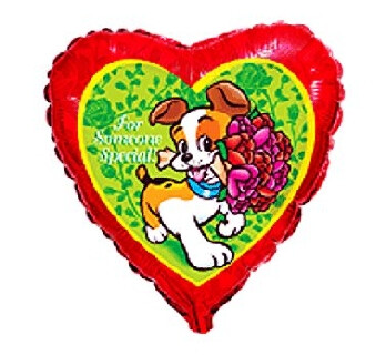 Folijas balons, sirds forma, 46 cm