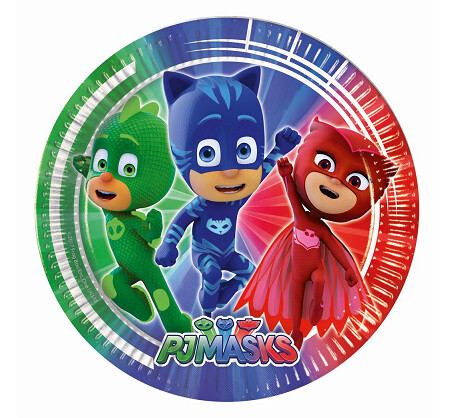 Šķīvji "Pj Masks", 20 cm, 8 gab