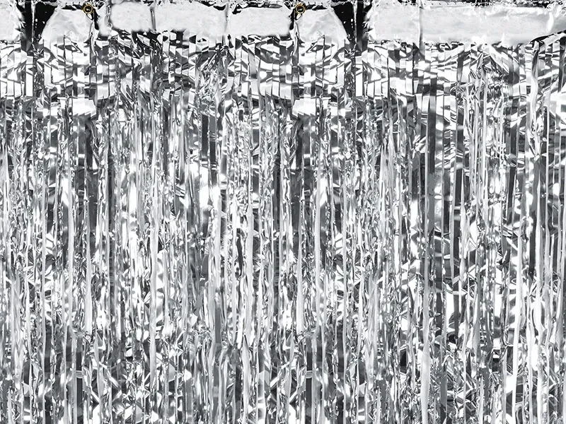 Folijas aizkari, sudraba krāsa, 90x250cm