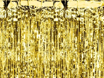 Folijas aizkari, zelta krāsa, 90x250cm