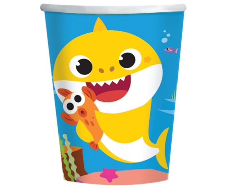 Glāzes "Baby Shark", 250ml, 8 gab.