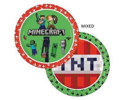 Šķīvji "Minecraft" 23 cm, 8 gab.