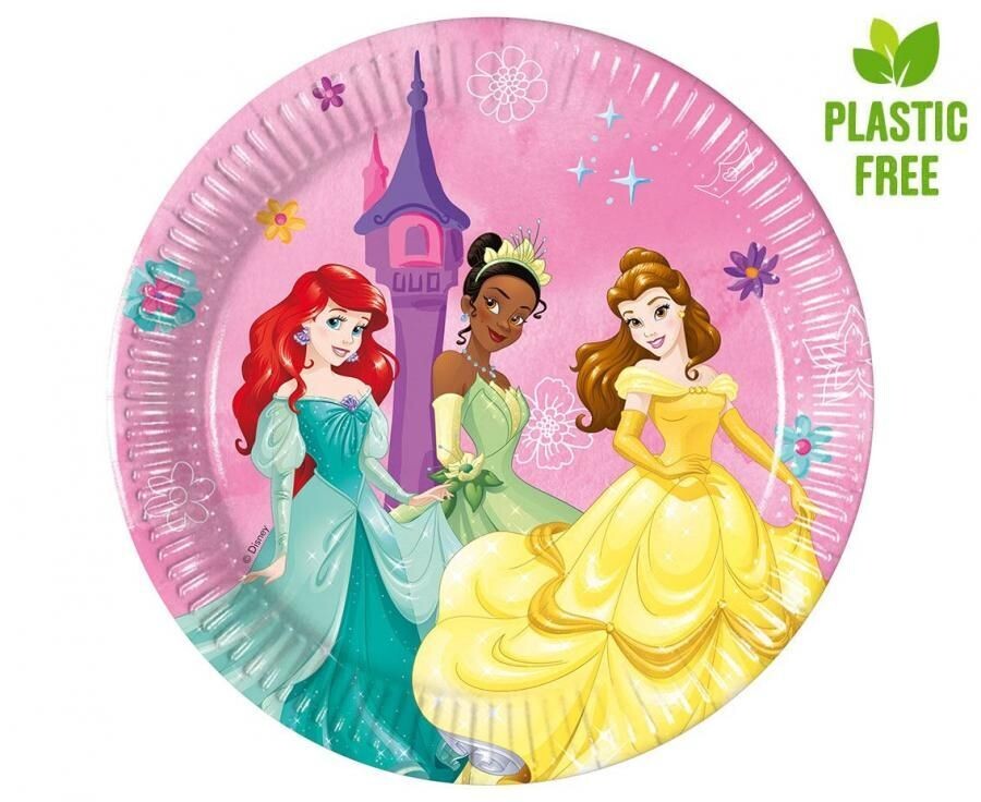 Šķīvji "Princeses", 20 cm, 8 gab.