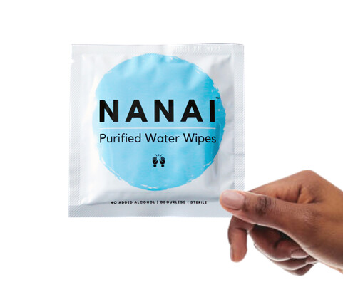 Nanai Wipes Caterers Pack (Pack of 500 Wipes) | Chemical free, Odorless, Sterile, Purified Water Wet Wipes to Clean/ Wet hands before food